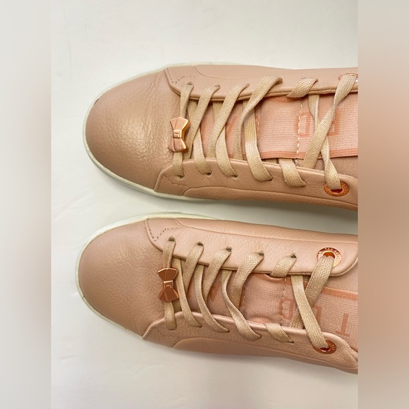 Ted Baker Women's Tedah Branded Leather Trainers - Pink EU 36.5/ US6 - Picture 4 of 11